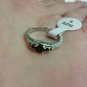 Black Spinel .925 Size 6